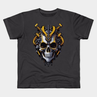 Mecha Skull S01 D36 Kids T-Shirt